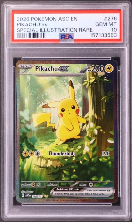 2026 Pokemon Asc En-Ascended Heroes #276 Pikachu Ex Special Illustration Rare (PSA 10)