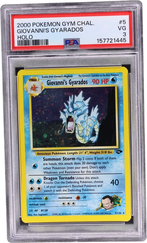2000 Pokemon Gym Challenge #5 Giovanni's Gyarados Holo