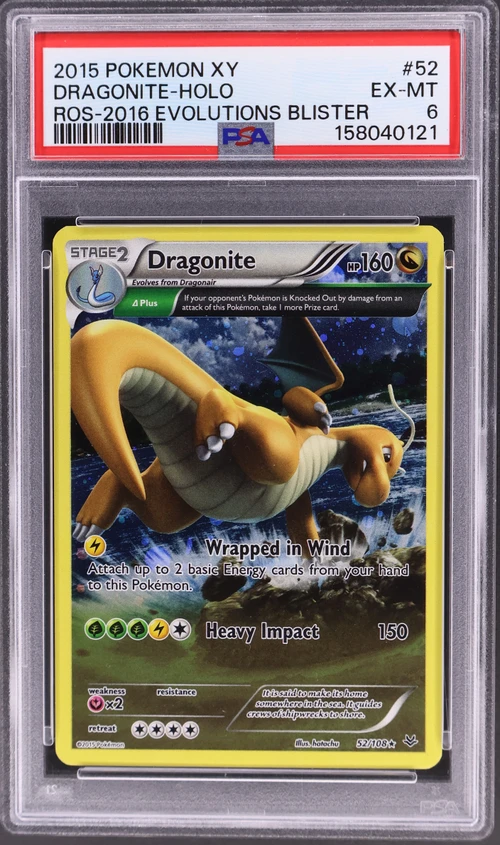 2015 Pokemon Xy Roaring Skies #52 Dragonite-Holo 2016 Evolutions Blister