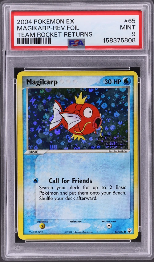 2004 Pokemon Ex Team Rocket Returns #65 Magikarp-Reverse Foil (PSA 9)