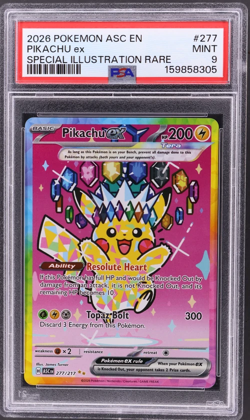 2026 Pokemon Asc En-Ascended Heroes #277 Pikachu Ex Special Illustration Rare