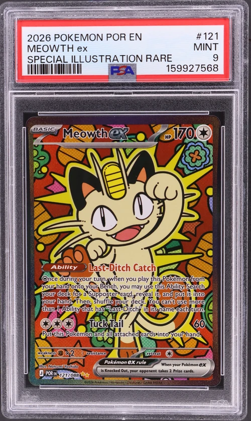 2026 Pokemon Por En-Perfect Order #121 Meowth Ex Special Illustration Rare