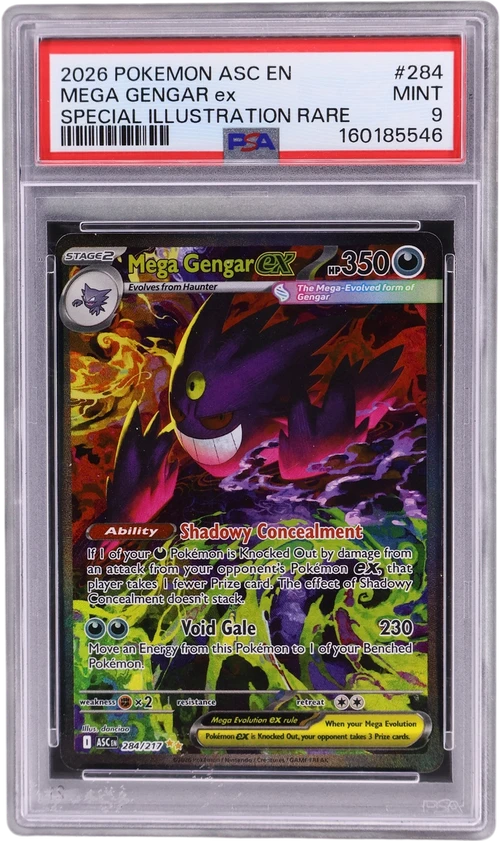 2026 Pokemon Asc En-Ascended Heroes #284 Mega Gengar Ex Special Illustration Rare (PSA 9)