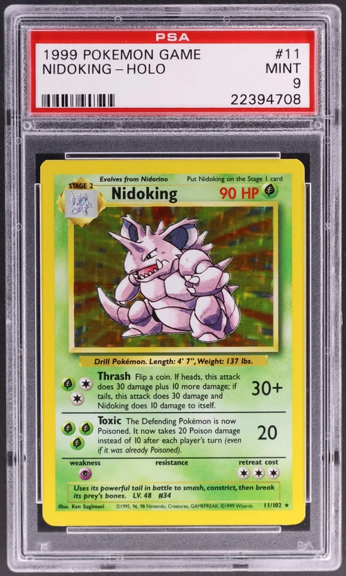1999 Pokemon Game #11 Nidoking-Holo