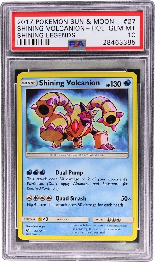 2017 Pokemon Sun & Moon Shining Legends #27 Shining Volcanion-Holo