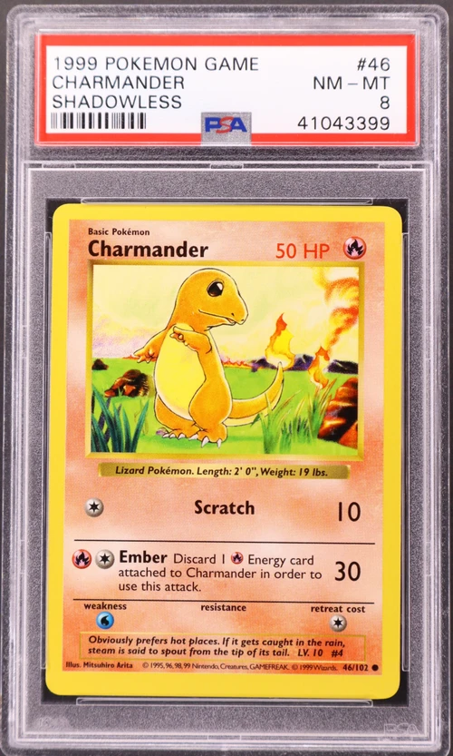 1999 Pokemon Game #46 Charmander Shadowless