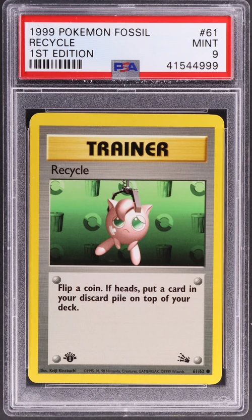 1999 Pokemon Fossil #61 Recycle 1st Edition