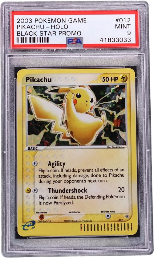 2003 Pokemon Black Star Promo #012 Pikachu-Holo (PSA 9)