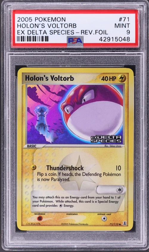 2005 Pokemon Ex Delta Species #71 Holon's Voltorb-Reverse Foil