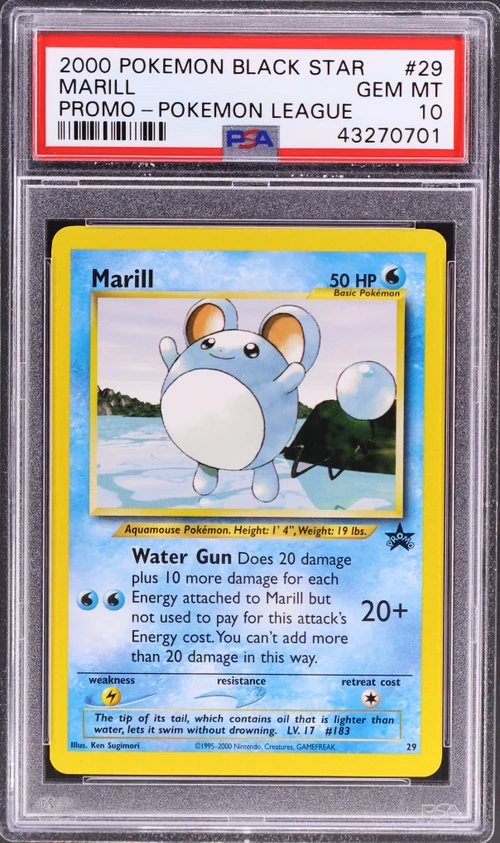 2000 Pokemon Promo Black Star #29 Marill Pokemon League