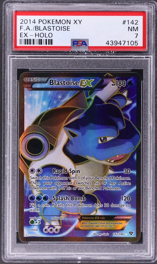 2014 Pokemon Xy #142 Full Art / Blastoise Ex