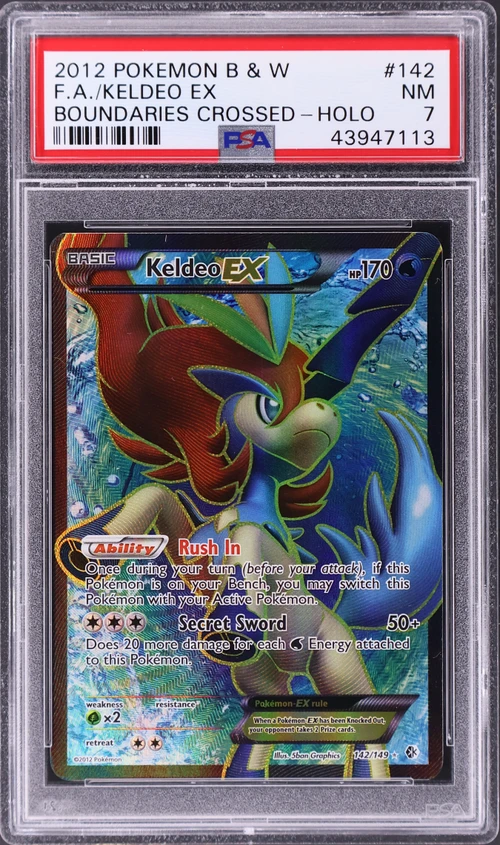 2012 Pokemon Black & White Boundaries Crossed #142 Full Art / Keldeo Ex
