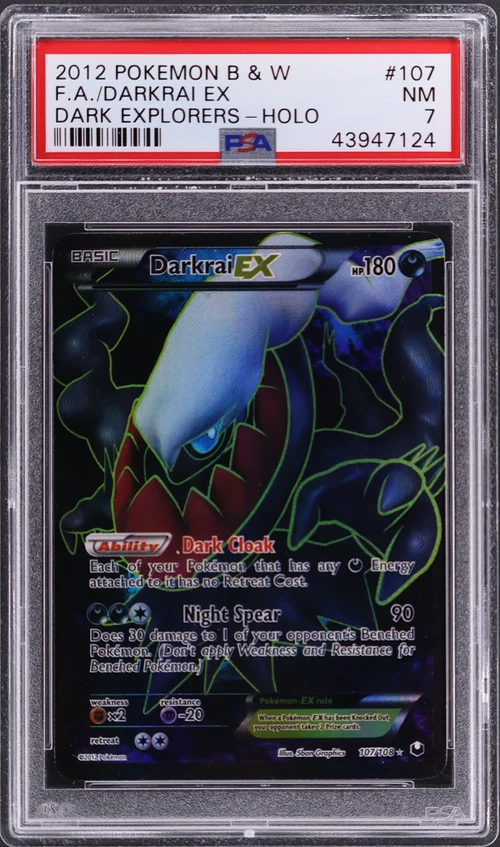 2012 Pokemon Black & White Dark Explorers #107 Full Art / Darkrai Ex