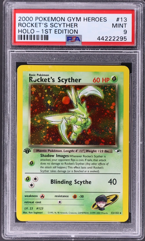2000 Pokemon Gym Heroes #13 Rocket's Scyther Holo-1st Edition