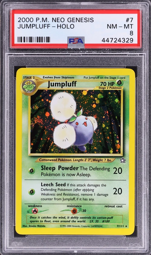 2000 Pokemon Neo Genesis #7 Jumpluff-Holo