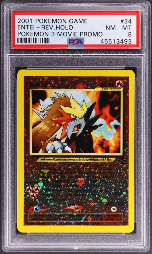 2001 Pokemon Game Movie #34 Entei-Reverse Foil Pokemon 3 Movie Promo
