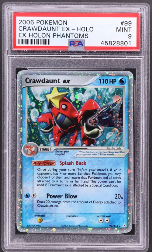 2006 Pokemon Ex Holon Phantoms #99 Crawdaunt Ex-Holo (PSA 9)