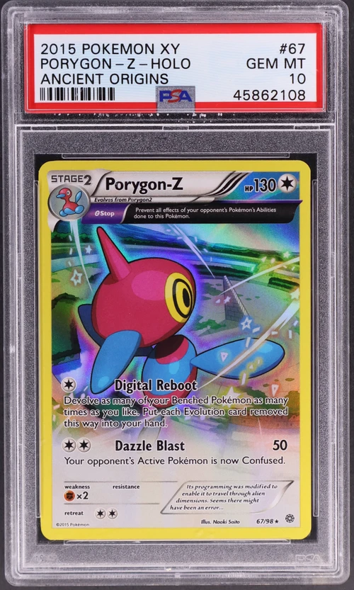 2015 Pokemon Xy Ancient Origins #67 Porygon-Z-Holo (PSA 10)