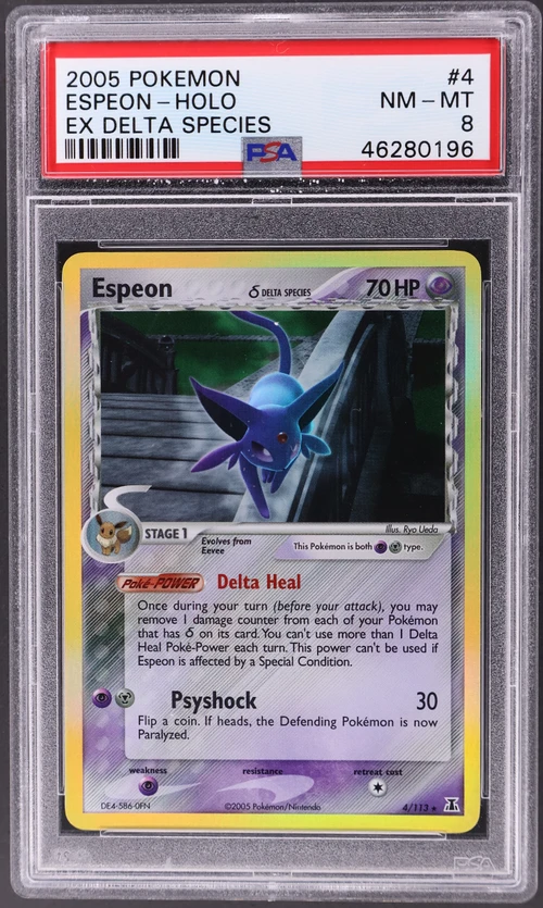 2005 Pokemon Ex Delta Species #4 Espeon-Holo