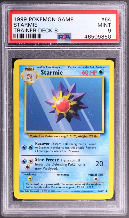 1999 Pokemon Game #64 Starmie Trainer Deck B