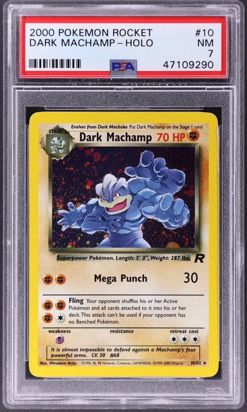 2000 Pokemon Rocket #10 Dark Machamp-Holo