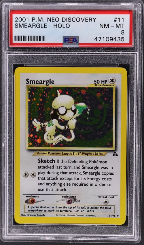 2001 Pokemon Neo Discovery #11 Smeargle-Holo
