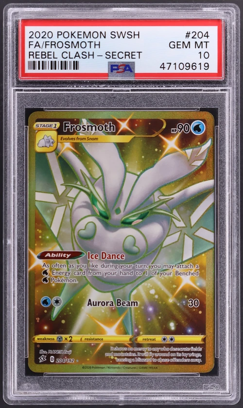 2020 Pokemon Sword & Shield Rebel Clash #204 Full Art / Frosmoth Secret