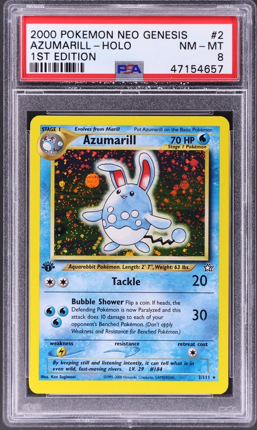 2000 Pokemon Neo Genesis 1st Edition #2 Azumarill-Holo