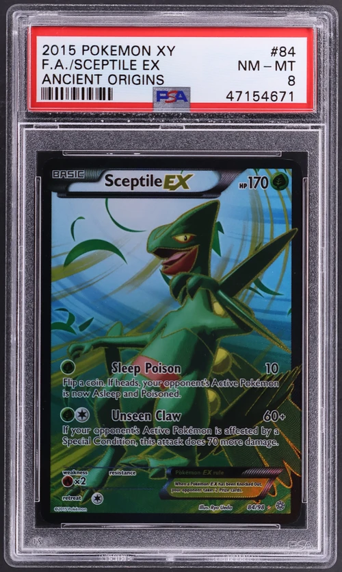2015 Pokemon Xy Ancient Origins #84 Full Art / Sceptile Ex