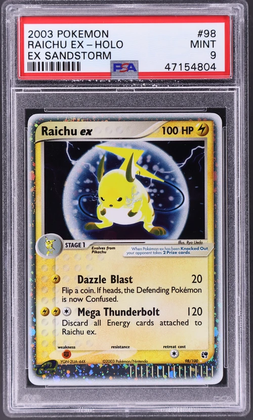 2003 Pokemon Ex Sandstorm #98 Raichu Ex-Holo