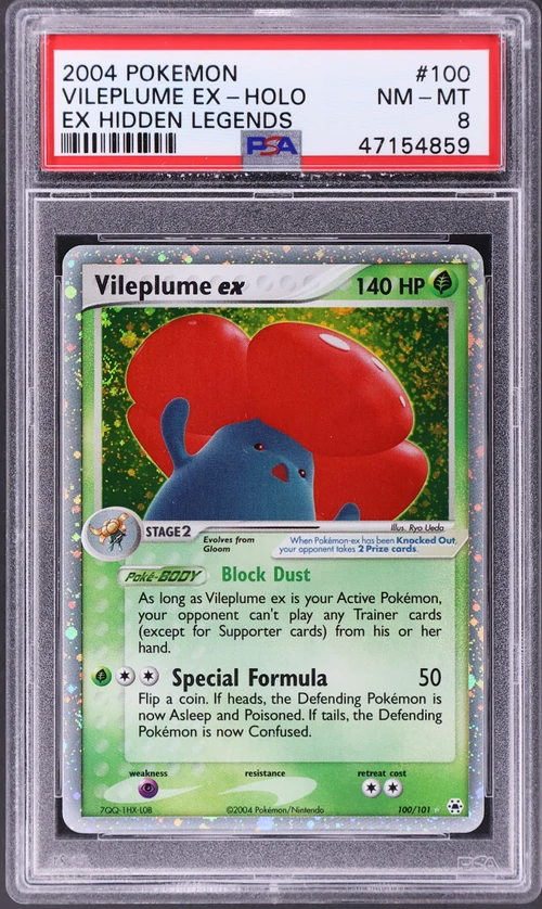 2004 Pokemon Ex Hidden Legends #100 Vileplume Ex-Holo