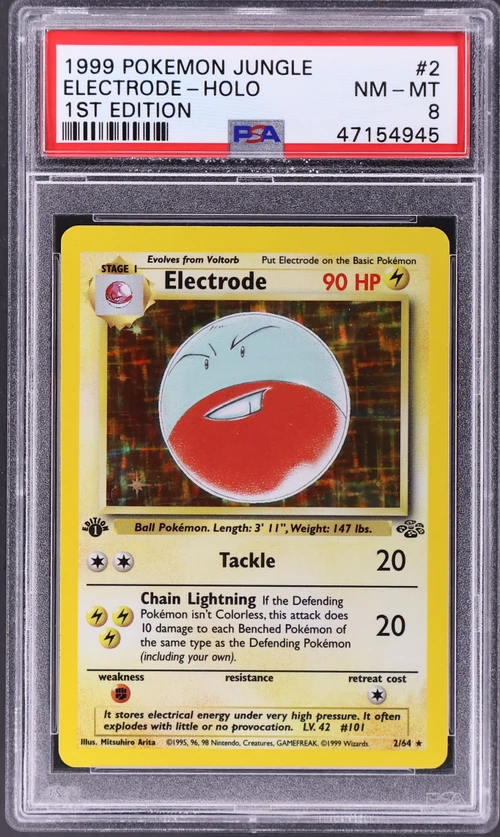 1999 Pokemon Jungle #2 Electrode-Holo 1st Edition
