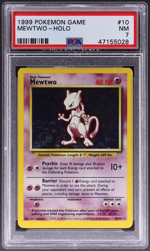 1999 Pokemon Game #10 Mewtwo-Holo