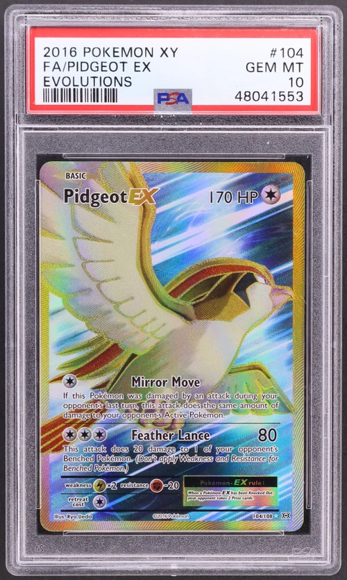 2016 Pokemon Xy Evolutions #104 Full Art / Pidgeot Ex
