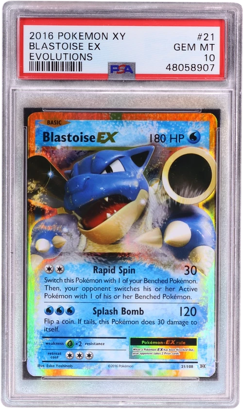 2016 Pokemon Xy Evolutions #21 Blastoise Ex