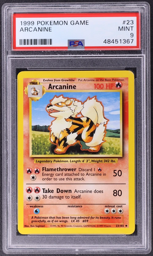 1999 Pokemon Game #23 Arcanine