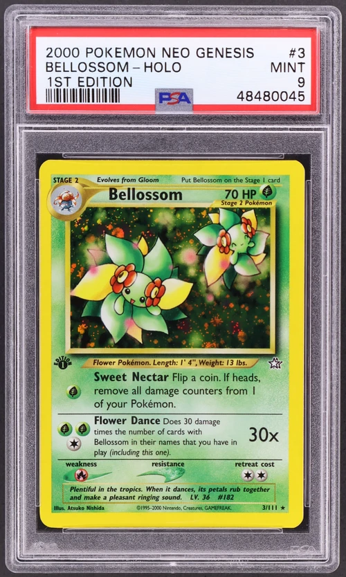 2000 Pokemon Neo Genesis 1st Edition #3 Bellossom-Holo
