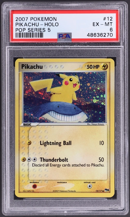 2007 Pokemon Pop Series 5 #12 Pikachu-Holo