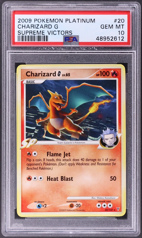 2009 Pokemon Platinum Supreme Victors #20 Charizard G (PSA 10)