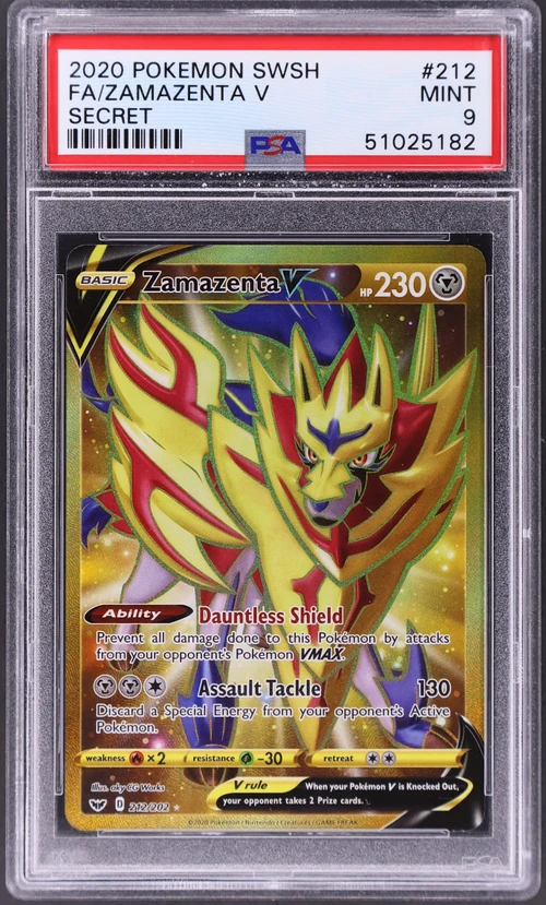 2020 Pokemon Sword & Shield #212 Full Art / Zamazenta V Secret