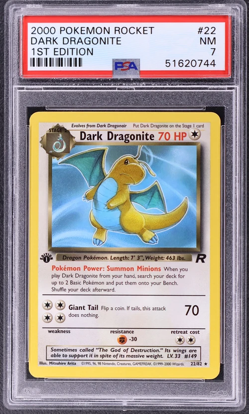 2000 Pokemon Rocket #22 Dark Dragonite 1st Edition