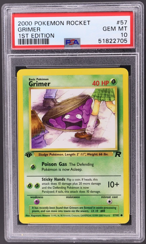2000 Pokemon Rocket #57 Grimer 1st Edition
