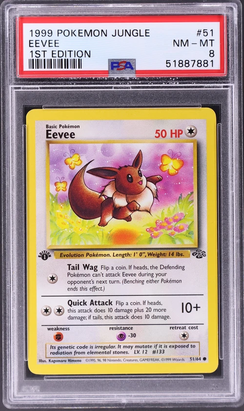 1999 Pokemon Jungle #51 Eevee 1st Edition
