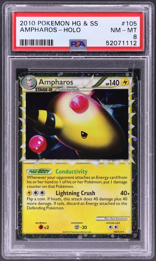 2010 Pokemon Heartgold & Soulsilver #105 Ampharos-Holo