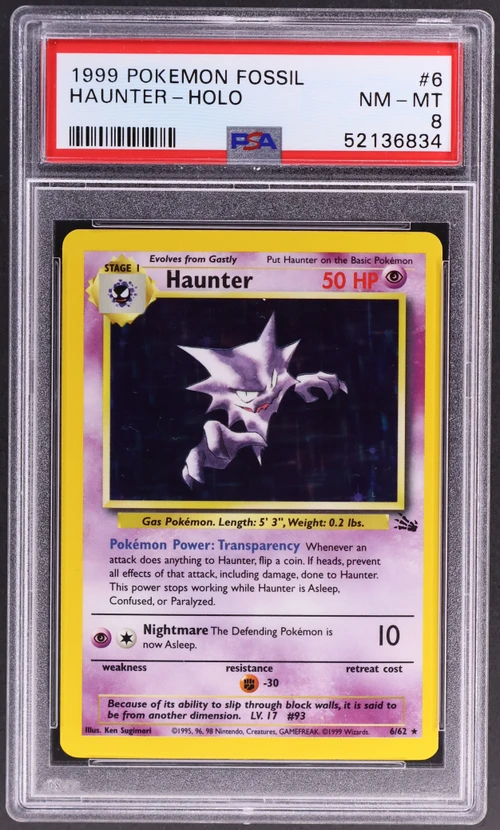 1999 Pokemon Fossil #6 Haunter-Holo