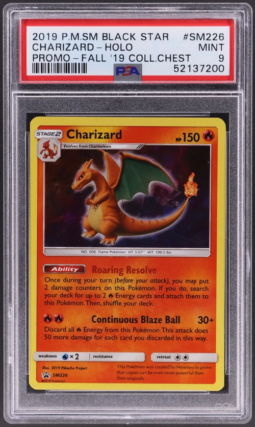 2019 Pokemon Sm Black Star Promo #SM226 Charizard-Holo Fall 2019 Collector Chest