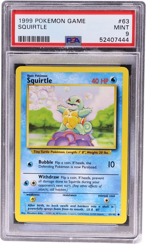 1999 Pokemon Game #63 Squirtle