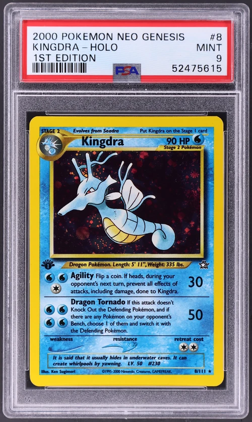 2000 Pokemon Neo Genesis 1st Edition #8 Kingdra-Holo