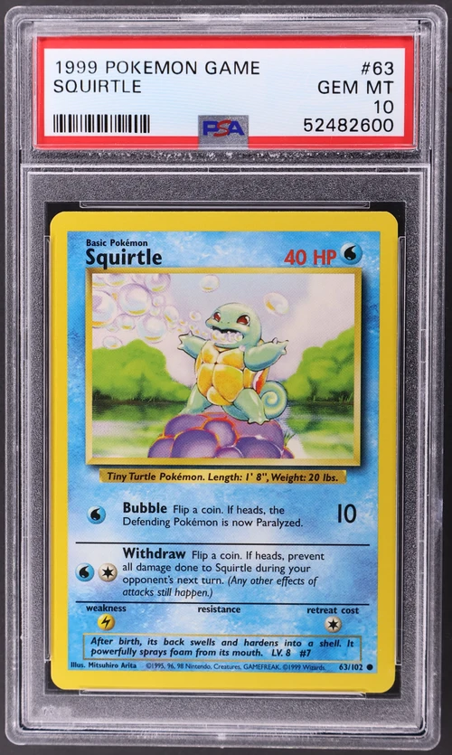 1999 Pokemon Game #63 Squirtle