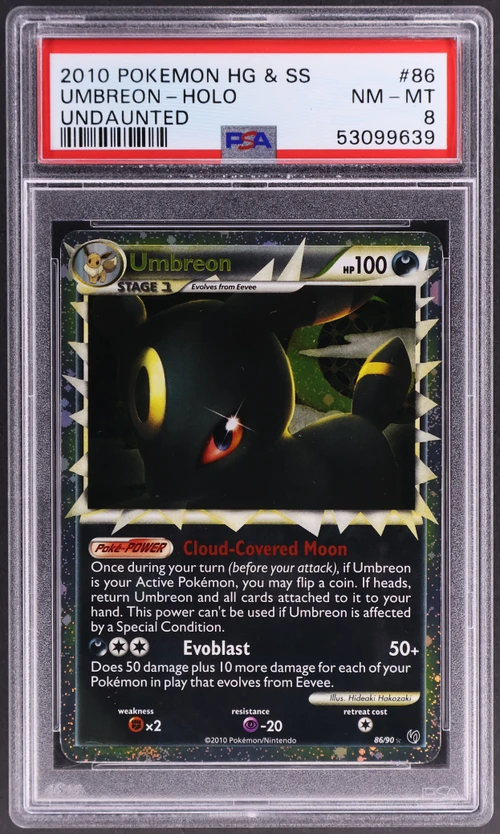 2010 Pokemon Heartgold & Soulsilver Undaunted #86 Umbreon-Holo (PSA 8)